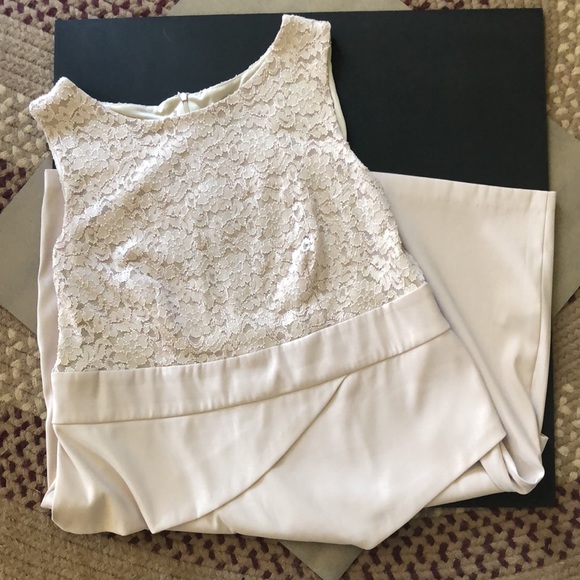 Dress barn Neutral lace detail size 16 midi dress - Picture 3 of 8